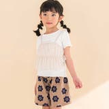 チュールキャミソール重ね着フライス半袖Tシャツセット(90~130cm) | Noeil aime BeBe | 詳細画像3