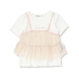 チュールキャミソール重ね着フライス半袖Tシャツセット(90~130cm) | Noeil aime BeBe | 詳細画像5