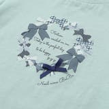 天竺袖フリルリボンプリント半袖Tシャツ(80~130cm) | Noeil aime BeBe | 詳細画像12 