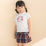 天竺袖フリルリボンプリント半袖Tシャツ(80~130cm) | Noeil aime BeBe | 詳細画像3 