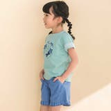 天竺袖フリルリボンプリント半袖Tシャツ(80~130cm) | Noeil aime BeBe | 詳細画像6 