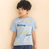 スラブ天竺トレインプリント半袖Tシャツ(80~130cm) | Noeil aime BeBe | 詳細画像1 