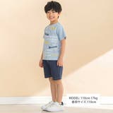 スラブ天竺トレインプリント半袖Tシャツ(80~130cm) | Noeil aime BeBe | 詳細画像2 