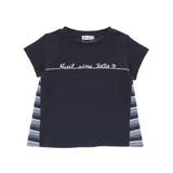 【お揃い】天竺ｘリップルボーダーAライン半袖Tシャツ(80~130cm) | Noeil aime BeBe | 詳細画像6 