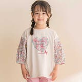 【お揃い】花柄バルーン5分袖スムースTシャツ(80~130cm) | Noeil aime BeBe | 詳細画像6 