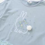 ウサギプリント裾フリル天竺長袖Tシャツ(80~130cm) | Noeil aime BeBe | 詳細画像12 
