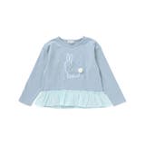 ウサギプリント裾フリル天竺長袖Tシャツ(80~130cm) | Noeil aime BeBe | 詳細画像9 