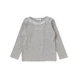 グレー | フリル襟テレコ長袖Tシャツ(80~130cm) | Noeil aime BeBe