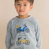 自転車プリント天竺ドロップショルダーＴシャツ(80~130cm) | Noeil aime BeBe | 詳細画像3 
