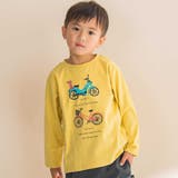 イエロー | 自転車プリント天竺ドロップショルダーＴシャツ(80~130cm) | Noeil aime BeBe