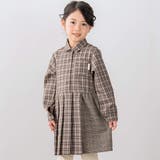 ブラウン系 | 【お揃い】千鳥格子タータンチェック柄シャツワンピース(90~130cm) | SLAP SLIP