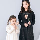 袖タックキラキラリボン刺しゅうスカートふんわりバルーンワンピース | SLAP SLIP | 詳細画像5 