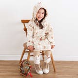 【お揃い】アニマルクマさん総柄クマ耳フード付きワンピース(80~130cm) | SLAP SLIP | 詳細画像4 