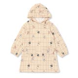 ベージュ | 【お揃い】アニマルクマさん総柄クマ耳フード付きワンピース(80~130cm) | SLAP SLIP