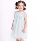 グリーン系 | 【お揃い】チェリーオーロラ箔プリントチュールワンピース(80~130cm) | SLAP SLIP