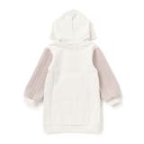 ウサギネコアニマルふわふわパッチ刺しゅう袖切り替えフーディーワンピース(80~1… | SLAP SLIP | 詳細画像6 