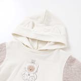 ウサギネコアニマルふわふわパッチ刺しゅう袖切り替えフーディーワンピース(80~1… | SLAP SLIP | 詳細画像7 