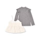 ラメ花キルトファーキャミソール+キラキラネックレス風プリント肩フリルトップス(8… | SLAP SLIP | 詳細画像18 