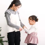 ラメ花キルトファーキャミソール+キラキラネックレス風プリント肩フリルトップス(8… | SLAP SLIP | 詳細画像7 