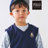 POLO総柄プリントTシャツ+クマさん刺しゅうベスト2点セット | SLAP SLIP | 詳細画像3 