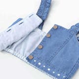 フリル肩ひもビスチェ+サイドプリントデニムパンツ2点セット(80~130cm) | SLAP SLIP | 詳細画像14 