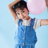 フリル肩ひもビスチェ+サイドプリントデニムパンツ2点セット(80~130cm) | SLAP SLIP | 詳細画像24 
