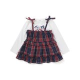 【お揃い】チェックティアードキャミソール+フロントプリント長袖カットソー2点セッ… | SLAP SLIP | 詳細画像5 