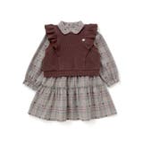 【お揃い】チェック花柄コーデュロイワンピース+ニットベスト2点セット(80~13… | SLAP SLIP | 詳細画像21 