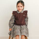 【お揃い】チェック花柄コーデュロイワンピース+ニットベスト2点セット(80~13… | SLAP SLIP | 詳細画像30 