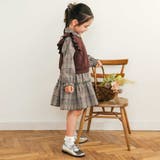 【お揃い】チェック花柄コーデュロイワンピース+ニットベスト2点セット(80~13… | SLAP SLIP | 詳細画像31 