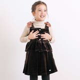 ブラウン | きらめくラメドットベロアビスチェセットアップ(90~130cm) | SLAP SLIP