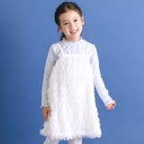 キラキラモチーフ長袖Tシャツ+ファーキャミワンピセット(90~130cm) | SLAP SLIP | 詳細画像1 