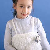 キラキラモチーフ長袖Tシャツ+ファーキャミワンピセット(90~130cm) | SLAP SLIP | 詳細画像3 