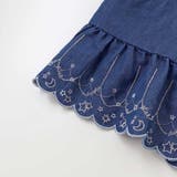 キラキラ刺しゅう裾スカラップ無地ドットライトオンスデニムセットアップ(90~13… | SLAP SLIP | 詳細画像10 