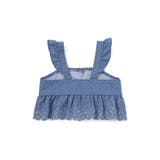 キラキラ刺しゅう裾スカラップ無地ドットライトオンスデニムセットアップ(90~13… | SLAP SLIP | 詳細画像18 