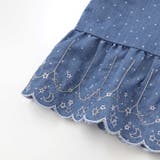 キラキラ刺しゅう裾スカラップ無地ドットライトオンスデニムセットアップ(90~13… | SLAP SLIP | 詳細画像20 