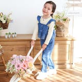 キラキラ刺しゅう裾スカラップ無地ドットライトオンスデニムセットアップ(90~13… | SLAP SLIP | 詳細画像4 