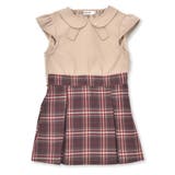 【お揃い】リボン風襟付き肩あきチェックタック入りジャンパースカート(80~140… | SLAP SLIP | 詳細画像10 