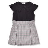 【お揃い】リボン風襟付き肩あきチェックタック入りジャンパースカート(80~140… | SLAP SLIP | 詳細画像5 