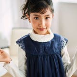 ハート音符刺しゅうオーガンジービッグカラーワンピース(80~130cm) | SLAP SLIP | 詳細画像5 