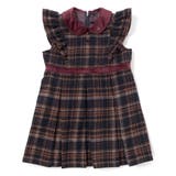 【お揃い】襟付きタックスカートチェックジャンパースカート(90~130cm) | SLAP SLIP | 詳細画像4 