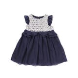 ネイビー | ふわふわオーガンジーフリルリボンペプラムドレス風ジャンパースカート(90~130… | SLAP SLIP