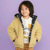 イエロー×ネイビー系 | 無地プリント柄リバーシブルコート(80~130cm) | SLAP SLIP