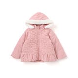 ピンク | ファー付きフードキルト中綿ジャケット(80~130cm) | SLAP SLIP