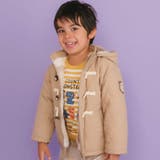 ベージュ | キルトタフタ×チェックファーダッフルコート(80~130cm) | SLAP SLIP