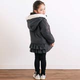 ふわふわファーポケットフリルたっぷり中綿ロングコート(90～130cm） | SLAP SLIP | 詳細画像3 