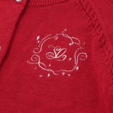 ジュエル風ボタン縁スカラップニットカーディガン(90~130cm) | SLAP SLIP | 詳細画像14