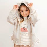 アニマルネコウサギ耳付きフード裾フリルフルジップパーカー(80~130cm) | SLAP SLIP | 詳細画像1 
