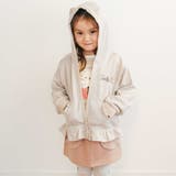 アニマルネコウサギ耳付きフード裾フリルフルジップパーカー(80~130cm) | SLAP SLIP | 詳細画像4 