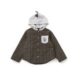 【リバーシブル】ツンツン恐竜トサカフード付きチェックボアジャケット(80~130… | SLAP SLIP | 詳細画像5 
